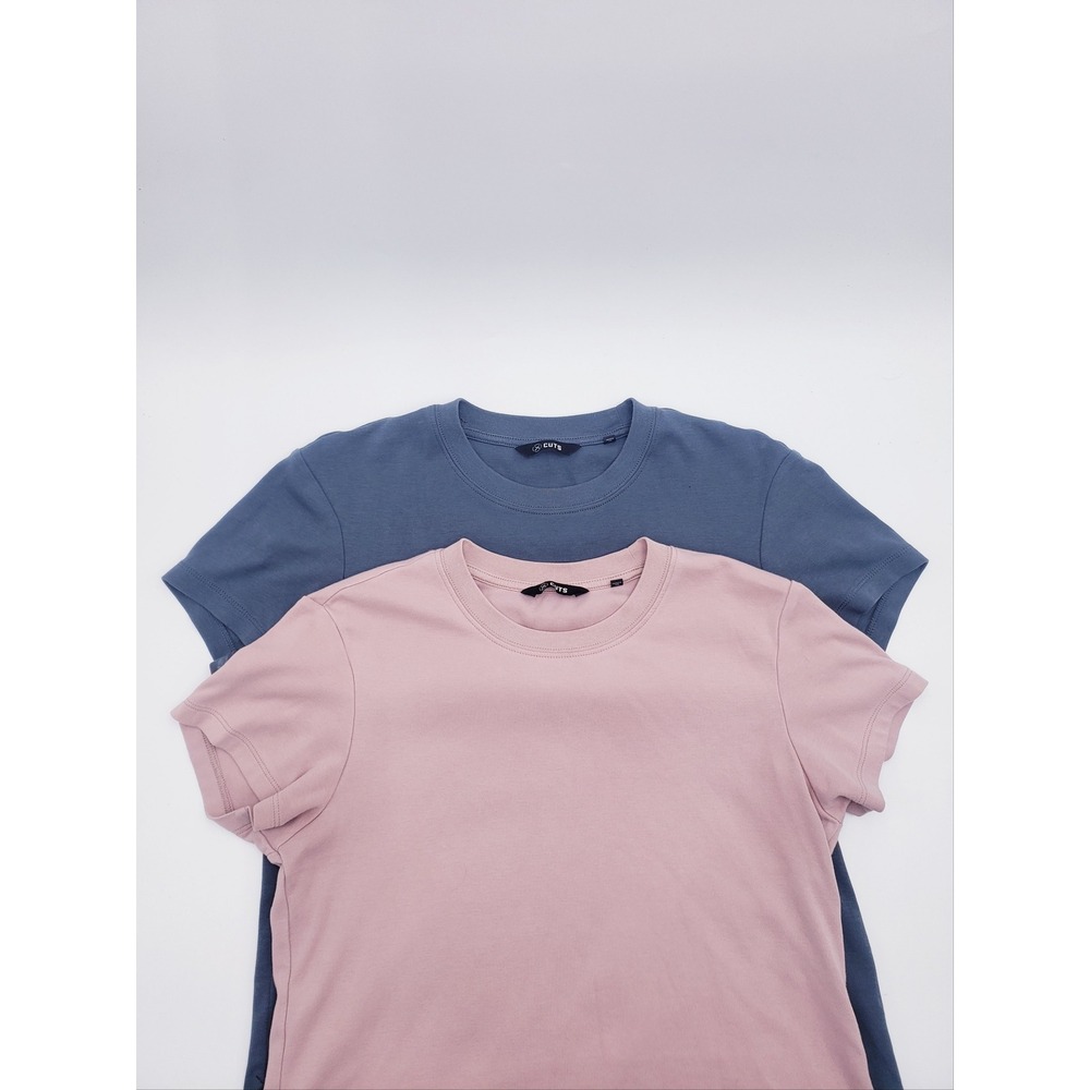 Cuts Clothing T-Shirt Bundle Pink Blue Crew Neck Short Sleeve WT10152 Small